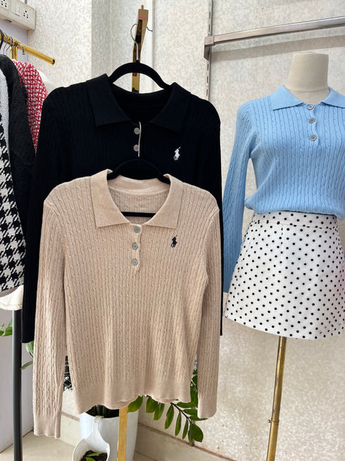 Polo Collar Long Sleeve